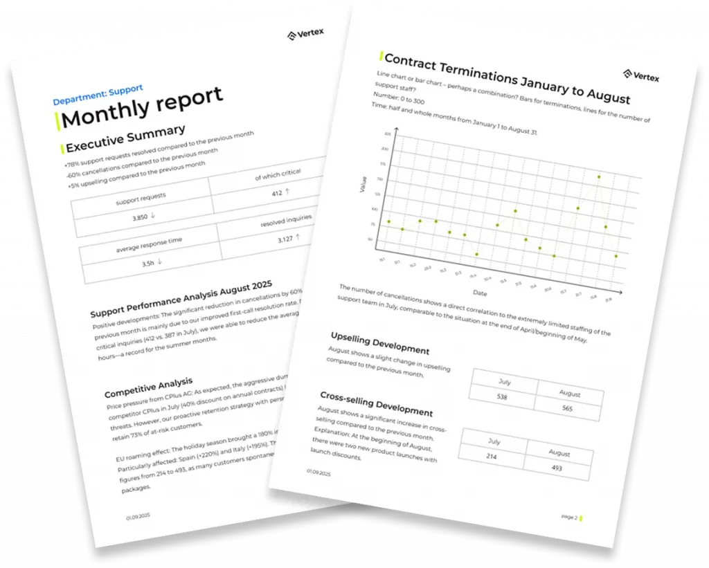 Automatic report generation Example