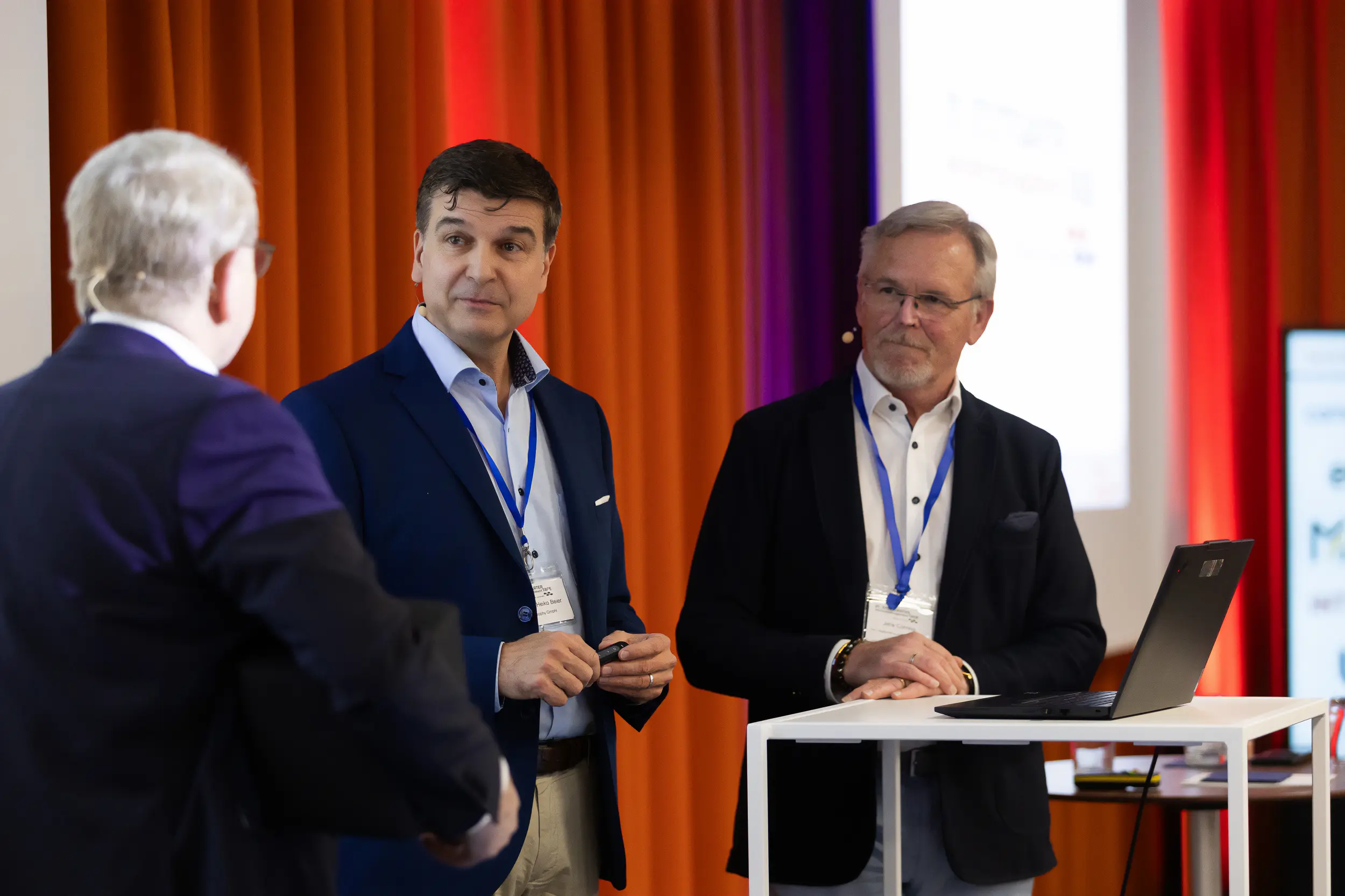 Jens Conring (GVL) and Heiko Beier (moresophy) at the Knowledge Management Days 2025