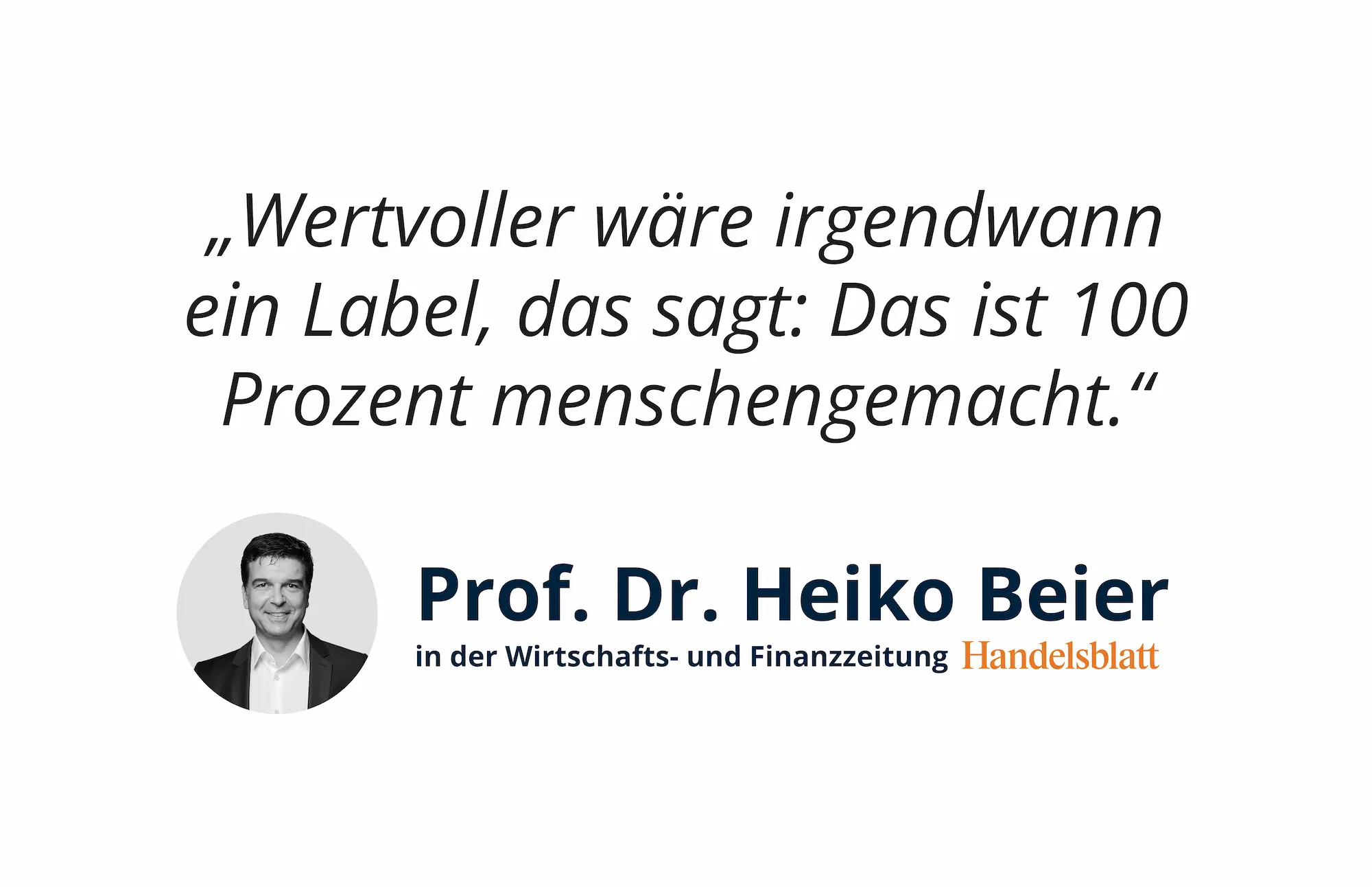 Zitat Handelsblatt Prof. Dr. Heiko Beier